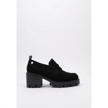 Mocasín de Piel Negro CARMELA 161109 - Cómodo y Estiloso, Talla 40, Color Negro