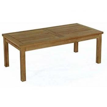 Mesa de Centro Rectangular de Teca Maciza 120 x 60 cm