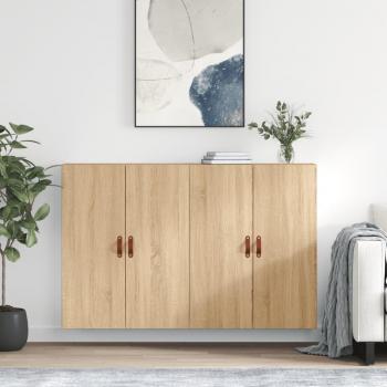 Armario de Pared 2 Unidades Roble Sonoma 69,5x34x90 cm