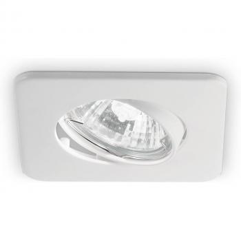 Foco empotrable cuadrado blanco LOUNGE 1 bombilla Ideallux