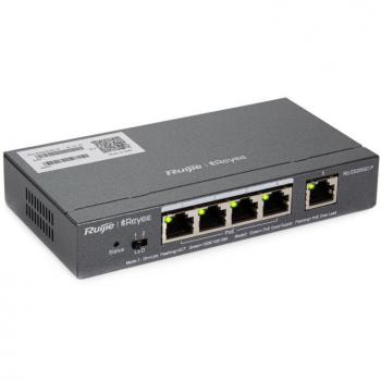 Switch PoE Gestionable 4 puertos PoE+ RJ45 + 1 Uplink RJ45
