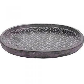 Ibergarden S3606643 Plato Mimbre Ovalado Cemento, 28 x 4 x 23 cm