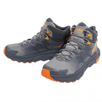 HOKA Men's Trail Code GORE-TEX Hiking Shoes - Castlerock/Persimmon Orange, Size 8