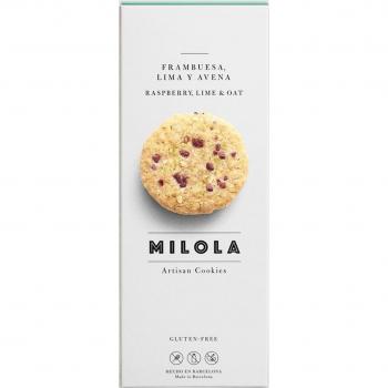 Milola - Galletas Artesanales de Frambuesa, Lima y Avena Sin Gluten 140g