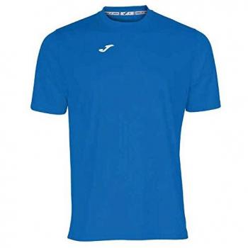 Camiseta de manga corta para hombre Joma Combi color royal, 100% poliéster, tecnología de secado rápido, diseño clásico, disponible en varias tallas