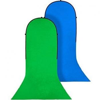 Bresser BR-TR15 Fondo plegable con Cola verde/azul 150x200+200cm