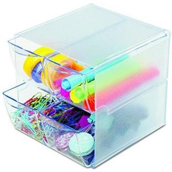 Organizador modular con cuatro cajones transparente Deflecto 350301