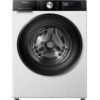 Lavadora de carga frontal Hisense WF3S9043BW3, 9 Kg, 1400 rpm, 14 programas, Motor Inverter, WiFi&Bluetooth - Color Blanco