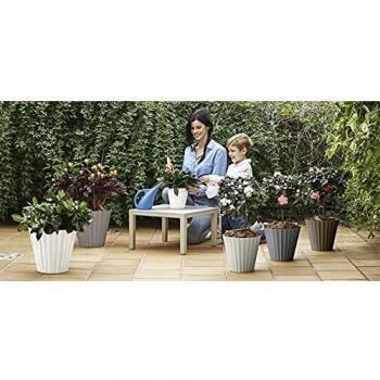 Maceta Plastiken Doric Redonda Gris Antracita 26 x 23 cm 8L