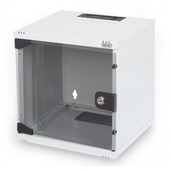 Digitus DN-10-05U-1 Armario Rack de Pared 6U, 10 Pulgadas, Dimensiones 312x300x330 mm, Color Gris
