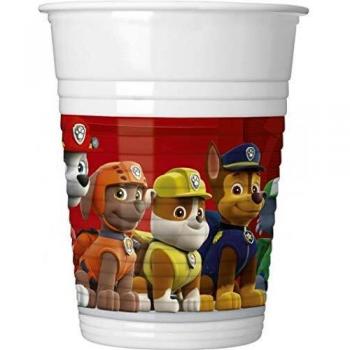 Vasos de plastico 200 ml paw patrolready for action 8 unidades multicolor
