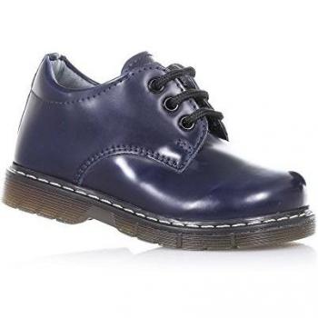 CIAO BIMBI - Zapato Oxford azul marino con cordones en cuero, con atención a cada detalle y capaz de combinar estilo, calidad y seguridad, costuras visibles, Niño, Niños-21