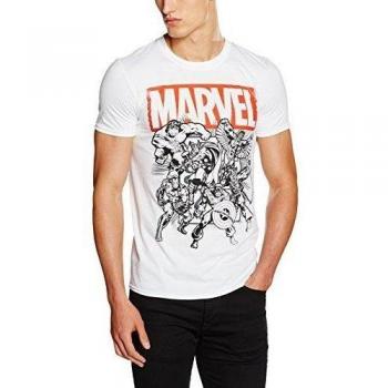 MARVEL Collective T-Shirt, Camiseta Para Hombre, Blanco