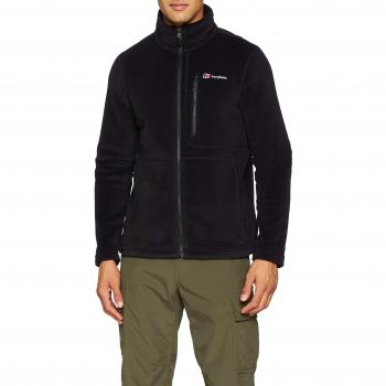 Berghaus Activity Polartec - Chaqueta polar para hombre, Hombre, Chaqueta con forro, 422250BP6, negro / negro, S