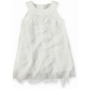 Vestido de tul en color blanco para niña