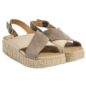 Sandalias de Piel para Mujer El Naturalista N5972 Shinrin Marrón - Altura Tacón 5cm - Hebilla Casual