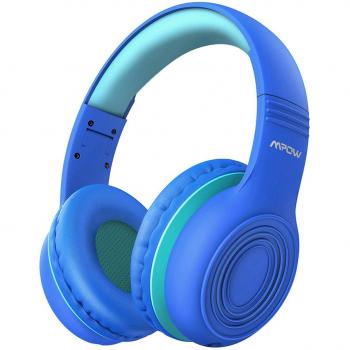 Mpow CH6 Auriculares para niños, Volumen Limitado en el oído Auriculares para niños con Conector de Audio de 3.5 mm para niños, niñas y niños, Auriculares con Cable Ajustable y Plegable con micrófono