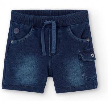 Bermudas de niño de felpa con bolsillos y cordón de ajuste