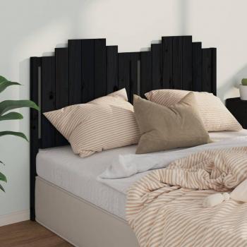 Cabecero para cama madera maciza de pino negro 156x4x110 cm
