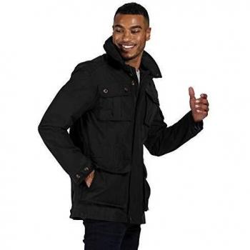 Regatta Elmore-Chaqueta Impermeable, Transpirable, Forrada, con Costuras Selladas Y Capucha Oculta Jackets Waterproof Shell, Hombre, Black, XXXL