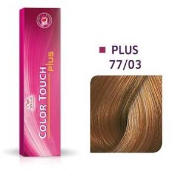 WELLA Color Touch Plus 77/03 Medium Blonde Intensive Natural Gold 60ml - Coloración demi-permanente profesional, tono 77/03, capacidad de 60 ml