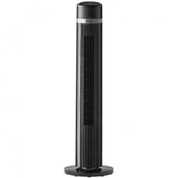 BLACK+DECKER BXEFT50E – Ventilador de torre de 102 cm, 45W, 4 velocidades, oscilante, contro soft touch, temporizador 15h, control remoto, 3 modos, silencioso, asa, base estable, negro