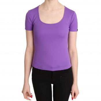 Gianfranco Ferré Purple 100% Polyester Short Sleeve Top Blouse - IT40|S, Size: XS