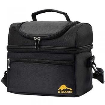 E-MANIS 12L Bolsas Térmicas Portatil Almuerzo Hombre y Mujer Trabajo Hermética Comida Nevera Porta Alimentos Oficina Escuela Acampar Picnic Playa Viaje Para Adultos y Niños