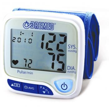 Bremed BD 8100 Medidor Presión Sanguínea de muñeca, classificazione LED Who, indicador aritmia, cálculo del valor medio de Ultimi 5 resultados, 2 usuarios, 100 memorizzazioni