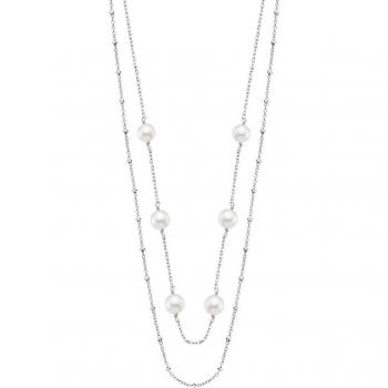 Collar Lotus Silver LP3477-1/1 Pearls de Plata para Mujer con Perla Cultivada