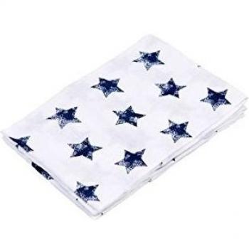Haton Estrellas - Pack de 3 muselinas, 70 x 70 cm, color marino
