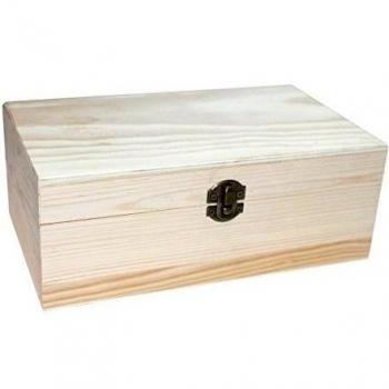 Caja de madera rectangular-6 x 19 x 8.5 cm