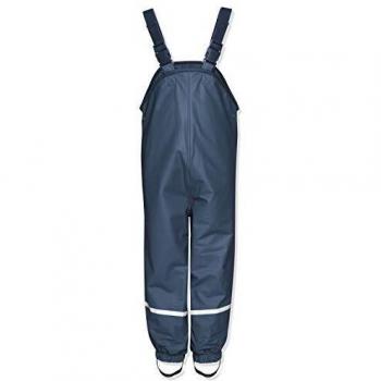 Playshoes Fleece-Lined Waterproof Rain Overalls for Baby Boys, Navy