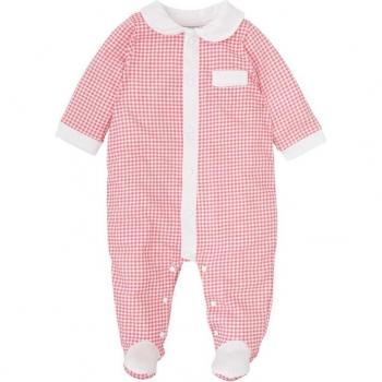 Pelele de bebé niño en cuadros vichy 100% algodón