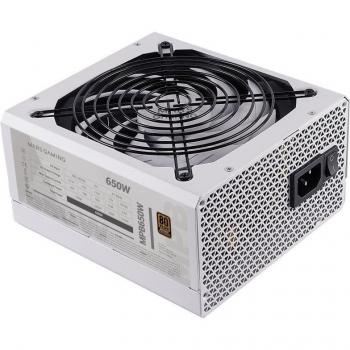 Mars Gaming MPB650 650W 80 Plus Bronze - Fuente de Alimentación para PC ATX con Certificación de Eficiencia Energética 80 Plus Bronze y Diseño Ultrasilencioso en Color Blanco
