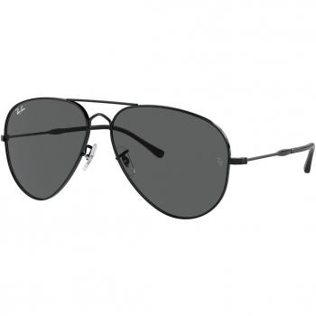 Ray-Ban RB3825 Old Aviator 002/B1 Unisex Pilot Sunglasses Black Size 58
