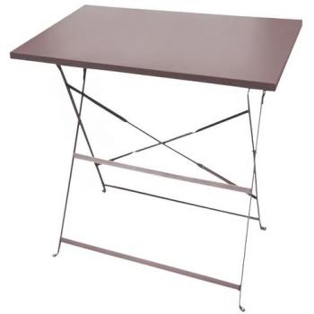 Mesa Plegable Rectangular de Metal Java 110 x 70 cm Topo