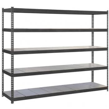 Estantería Metálica ECOFORTE 1504-5, Sin Tornillos, 5 Baldas, Alta Capacidad de Carga 400 kg, Dimensiones: 2000x1500x450 mm, Color Antr