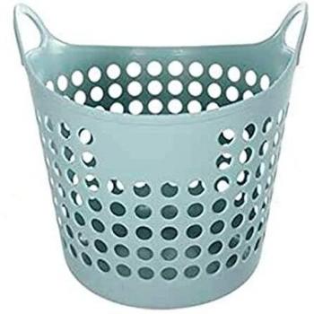 CM 111895 Cesta Plastico Alta Flexible con Asas, 25 X 27 Cm, Colores Surtidos, Multicolor, 14.8 x 19.6 x 18.9