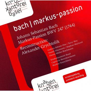 Bach : Passion selon St. Marc. Otto, Wey, Johannsen, MacLeod, Müller-Brachmann, Teutschbein.