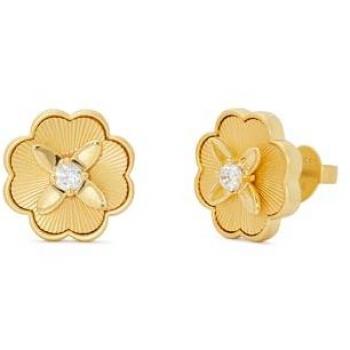Kate Spade New York Heritage Bloom Gold Stud Earrings - One Size