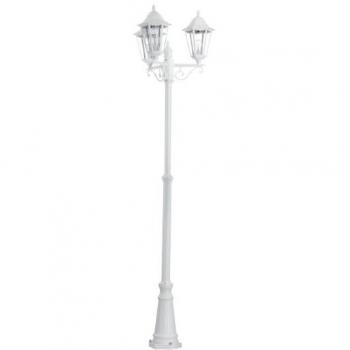 EGLO NAVEDO Alumbrado de sobremuro/pie para exterior Blanco E27 , Alumbrado de sobremuro/pie para exterior, Blanco, Aluminio, Vidrio, IP44, Entrada, Jardín, Patio, Transparente