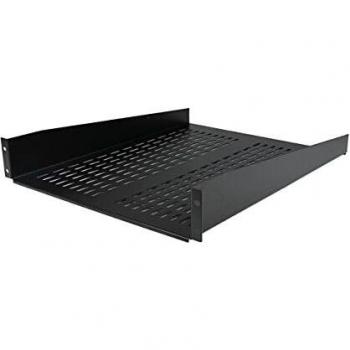 StarTech 2U 16in Universal Vented Rack Mount Cantilever Shelf - Fixed Server Rack Cabinet Shelf - 50lbs / 22kg - 16in Deep