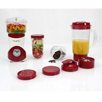BE PRO Batidora de Vaso Chef Mix Center. 3 Cuchillas Intercambiables. 22.000 R.P.M. Robot Multiusos