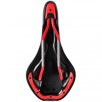 SDG Unisex 08006 Plumero MTN ti-Alloy Rail – Sillín de Bicicleta, Color Negro/Rojo