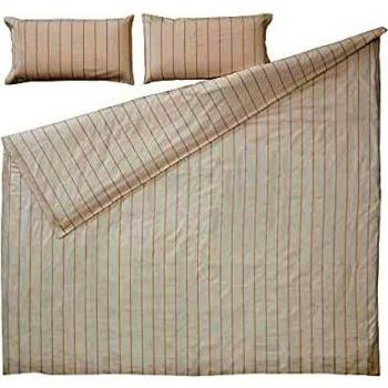 Kave Home - Set Kalid Funda nórdica, Bajera y Funda Almohada algodón orgánico Gots Mostaza 145x190 cm