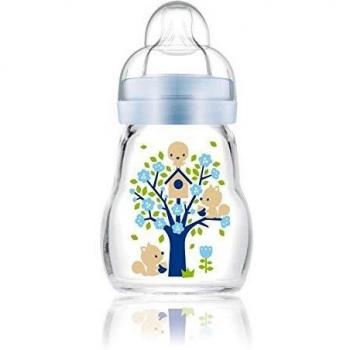 Biberón MAM de Vidrio Premium 170 ml para 0 meses y más con débito 1