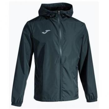 Chubasquero Hombre Elite VIII Antracita Joma - Resistente al agua, ligero, transpirable, con capucha ajustable, cierre frontal con cremallera, puños elásticos y diseño moderno