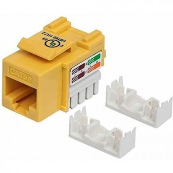 Intellinet Keystone Jack Cat5e UTP Punchdown Yellow