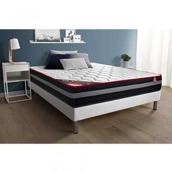 Colchón VITALIT 200x200 con muelles ensacados y espuma viscoelástica, 26 cm de altura, firmeza y 5 zonas de confort